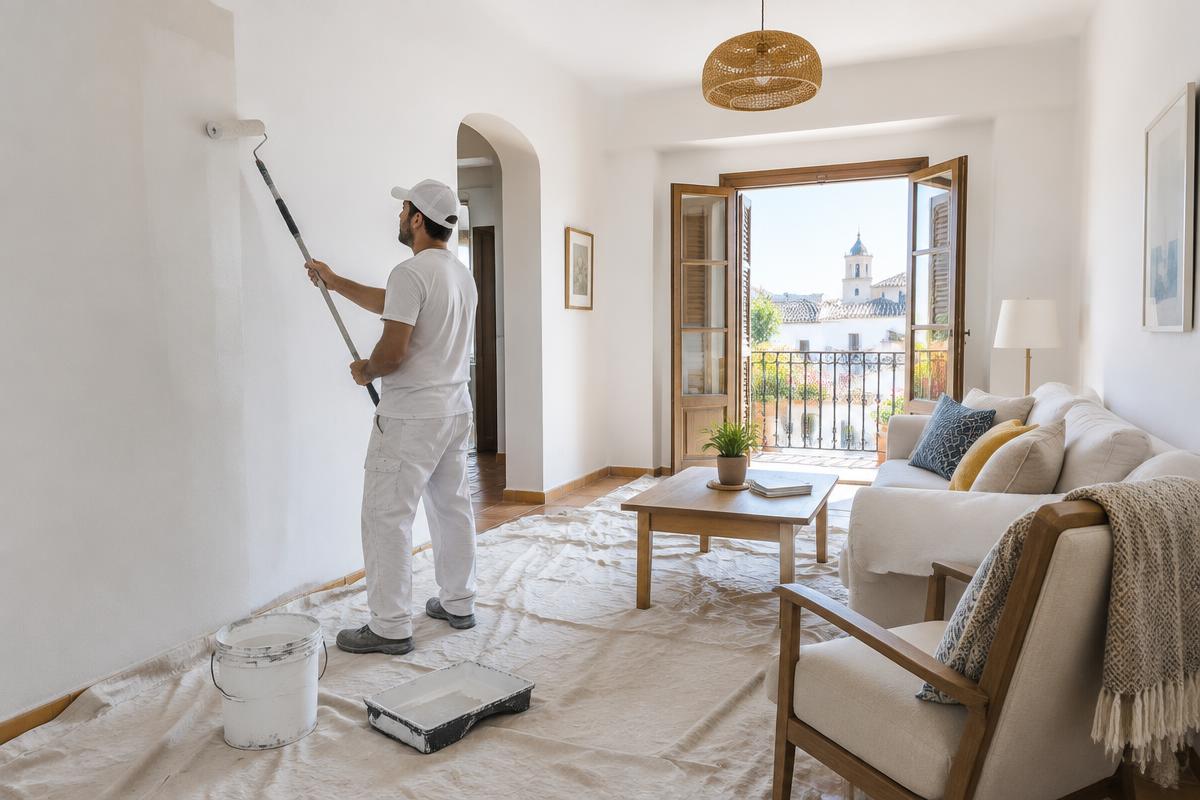 Trabajo de pintura relacionado con Cómo pintar una casa: pasos, materiales y consejos para un buen acabado