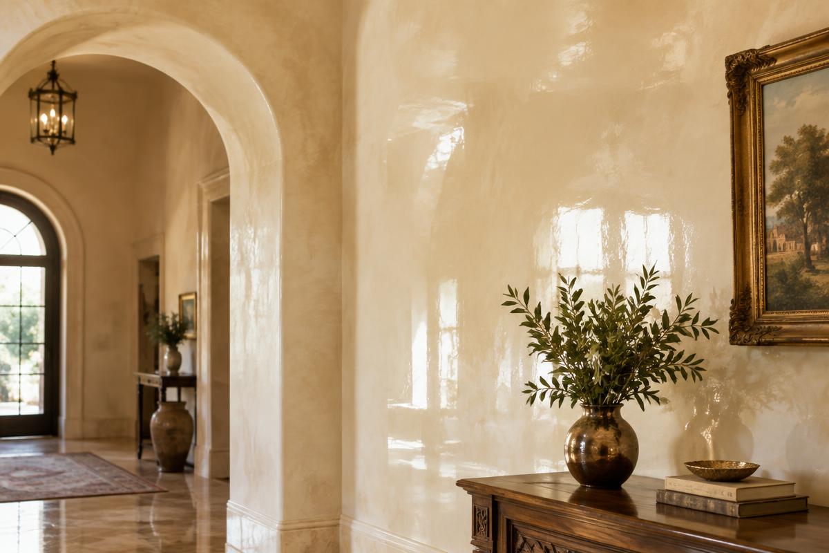 Trabajo de pintura relacionado con Tipos de estuco decorativo
